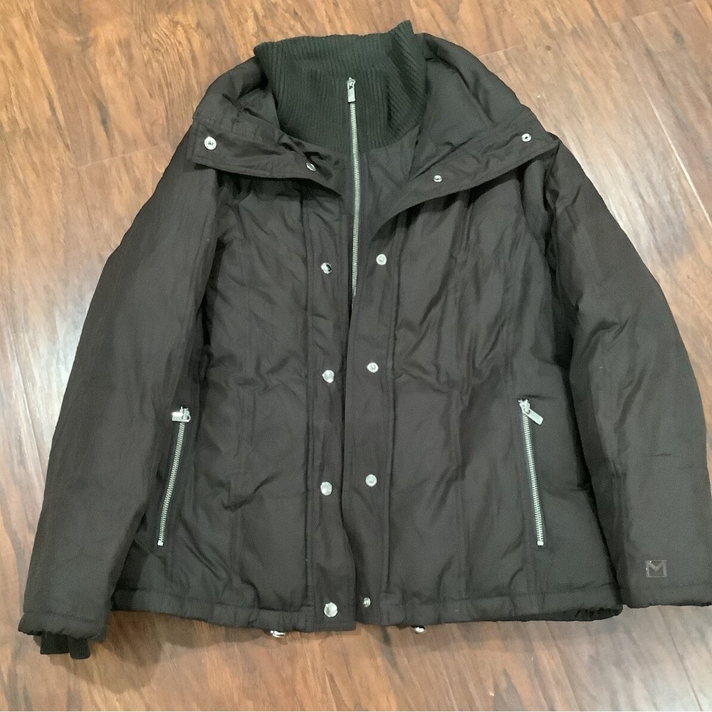 MICHAEL KORS WOMEN'S BROWN PUFFER DOWN COAT JACKET LARGE L